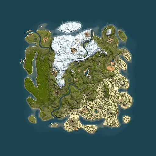 Rust map seed 1334413234, 4400x4400m top-down preview