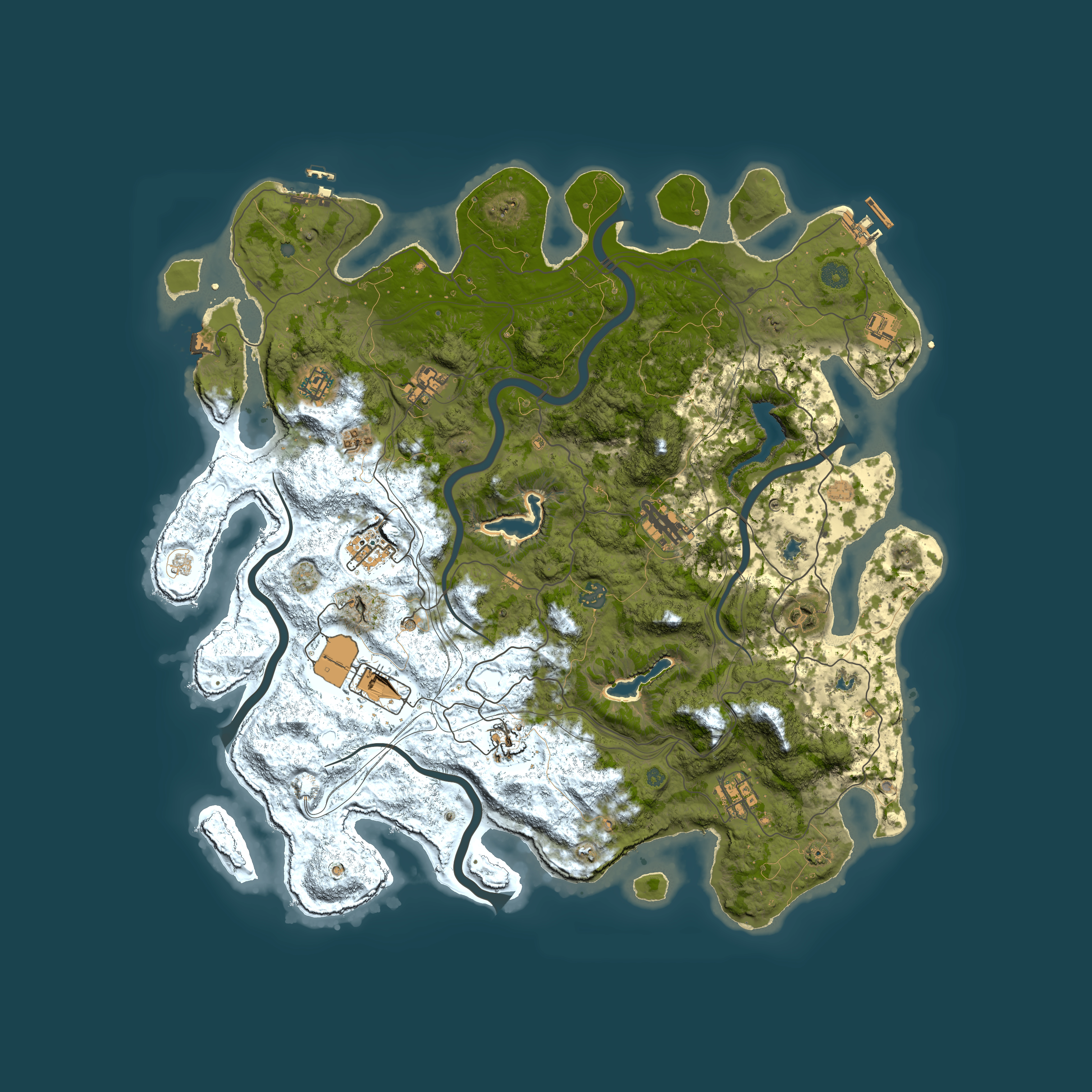 Full top-down render of Rust map seed 486830711, 4650x4650m