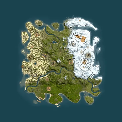 Rust map seed 1720922727, 4250x4250m top-down preview
