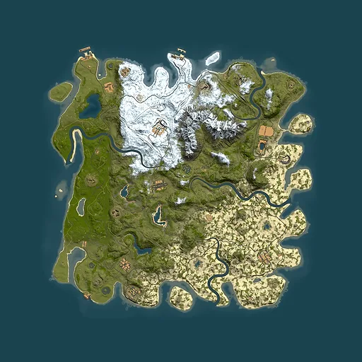 Rust map seed 28475451, 5150x5150m top-down preview