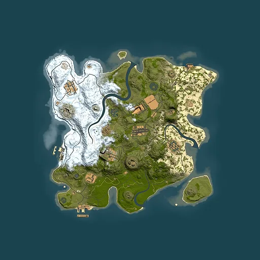 Rust map seed 411084834, 3500x3500m top-down preview