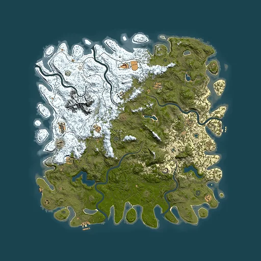 Rust map seed 501081998, 5800x5800m top-down preview