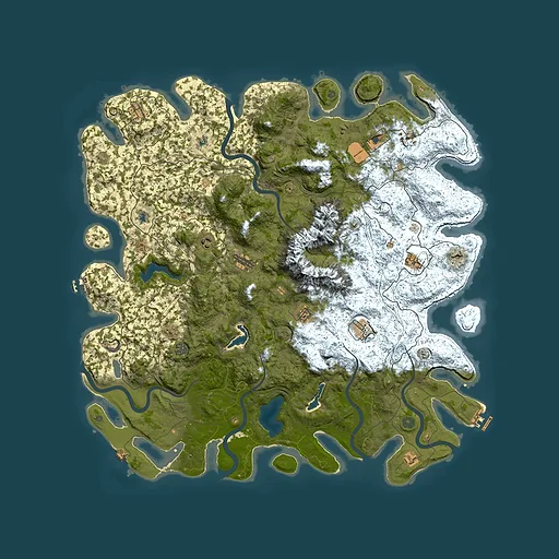 Rust map seed 100258342, 5550x5550m top-down preview