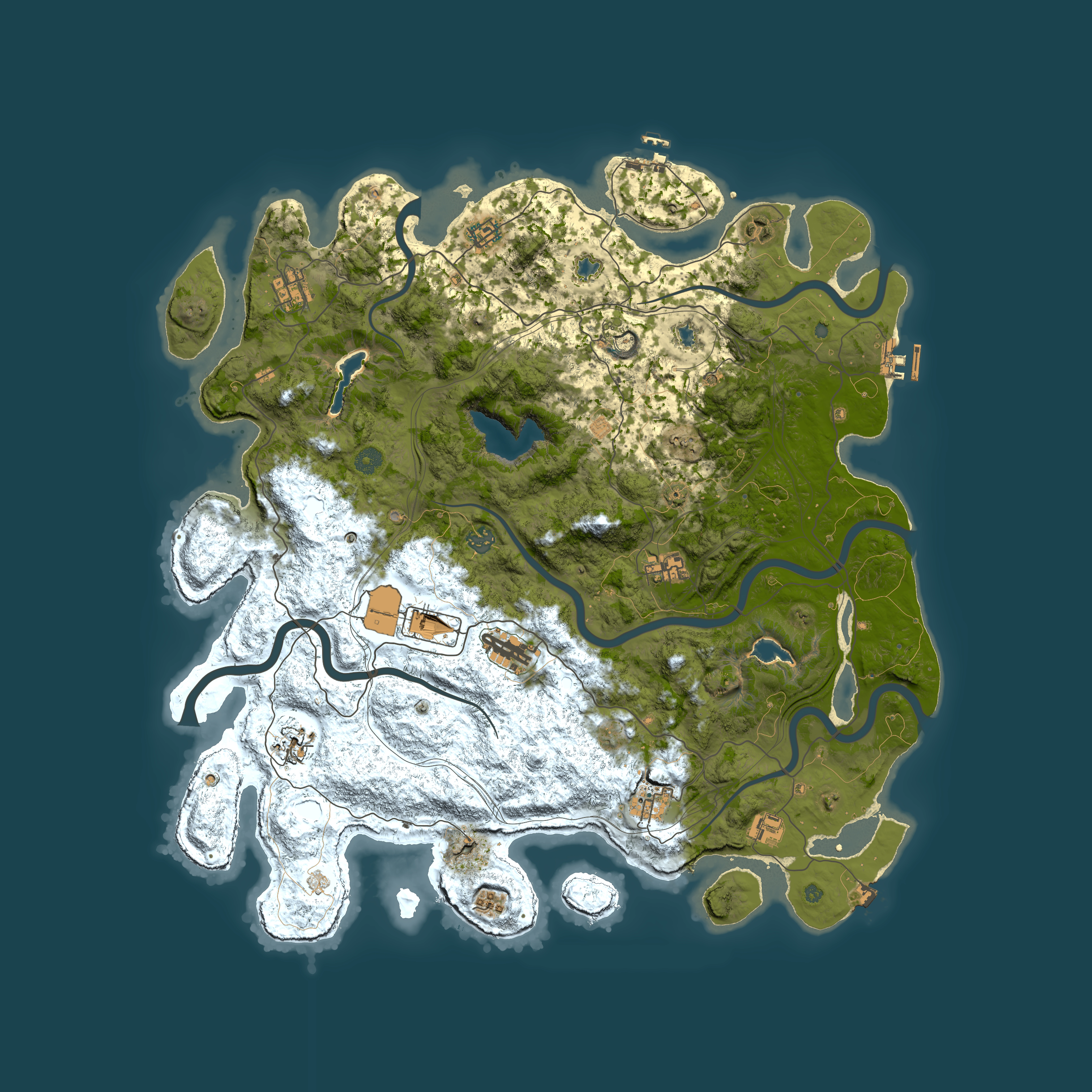 Full top-down render of Rust map seed 334675842, 4800x4800m