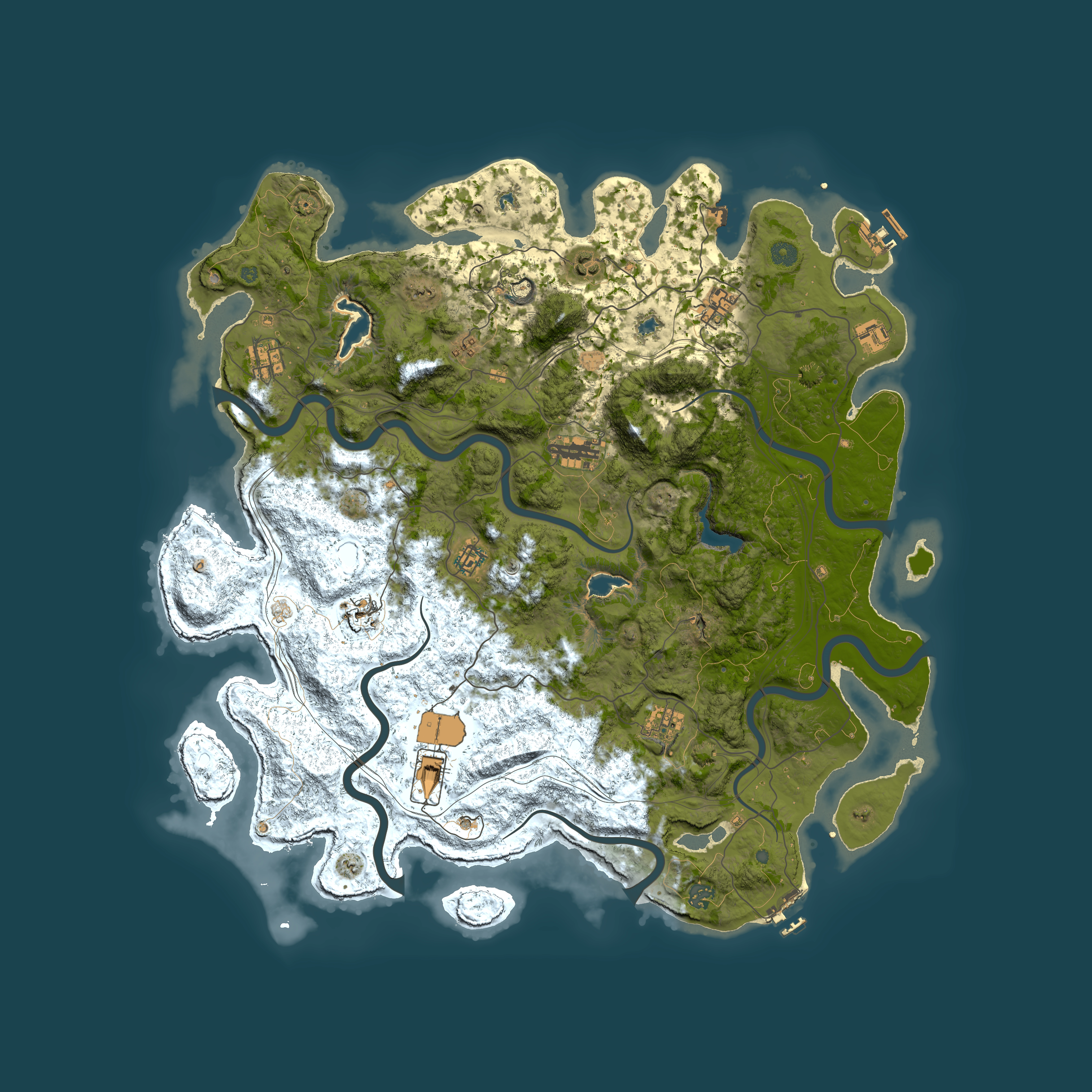 Full top-down render of Rust map seed 1781855166, 4950x4950m