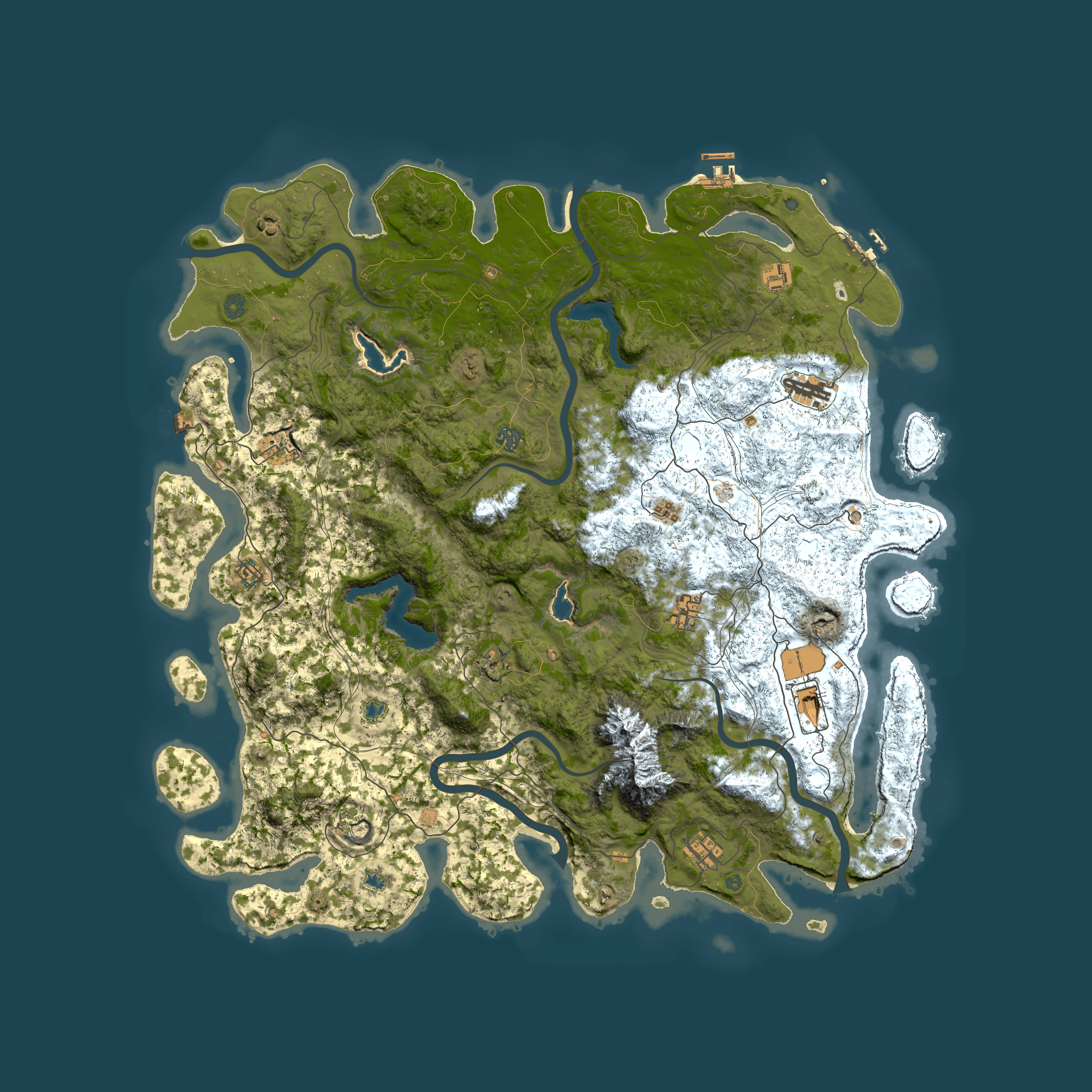 Full top-down render of Rust map seed 673817696, 5350x5350m
