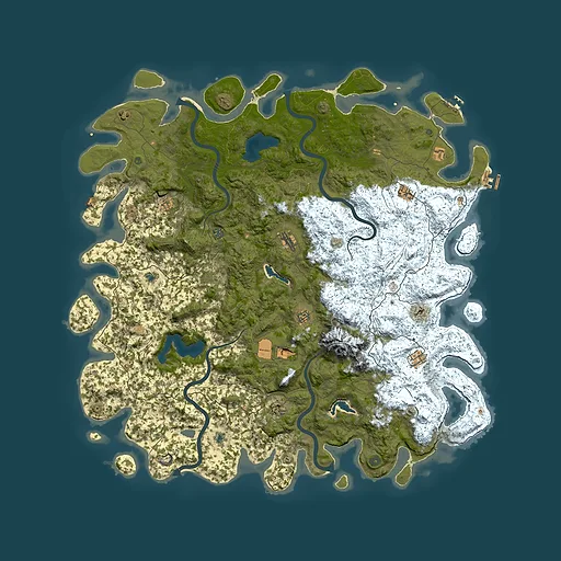 Rust map seed 313611876, 6000x6000m top-down preview