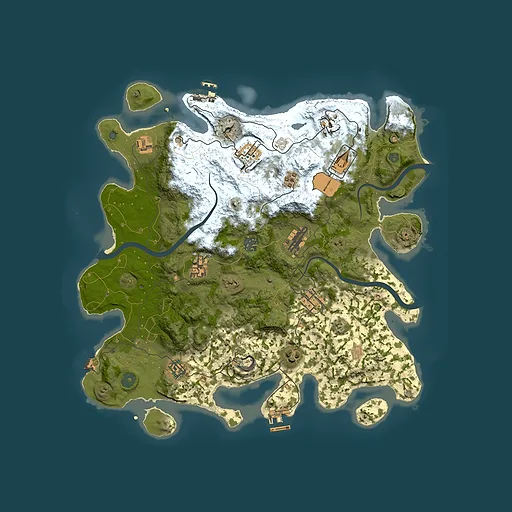 Rust map seed 137530449, 3950x3950m top-down preview