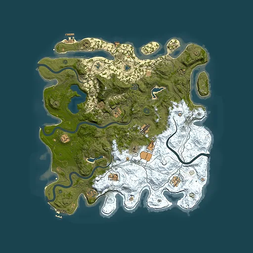Rust map seed 1124558009, 4600x4600m top-down preview