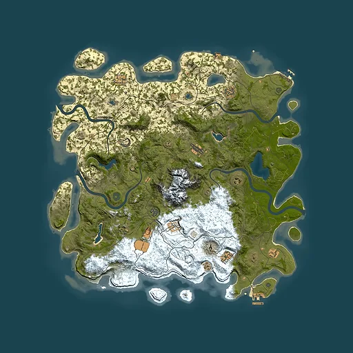 Rust map seed 124602618, 5100x5100m top-down preview