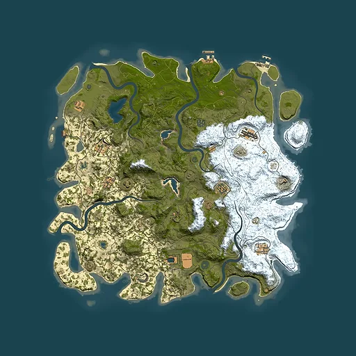 Rust map seed 581721105, 4900x4900m top-down preview