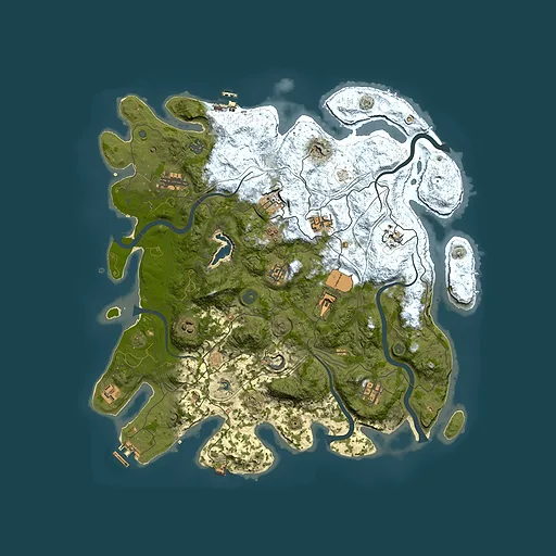 Rust map seed 1239458512, 4450x4450m top-down preview