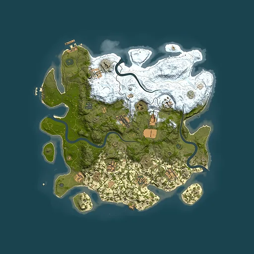 Rust map seed 1235913373, 3900x3900m top-down preview