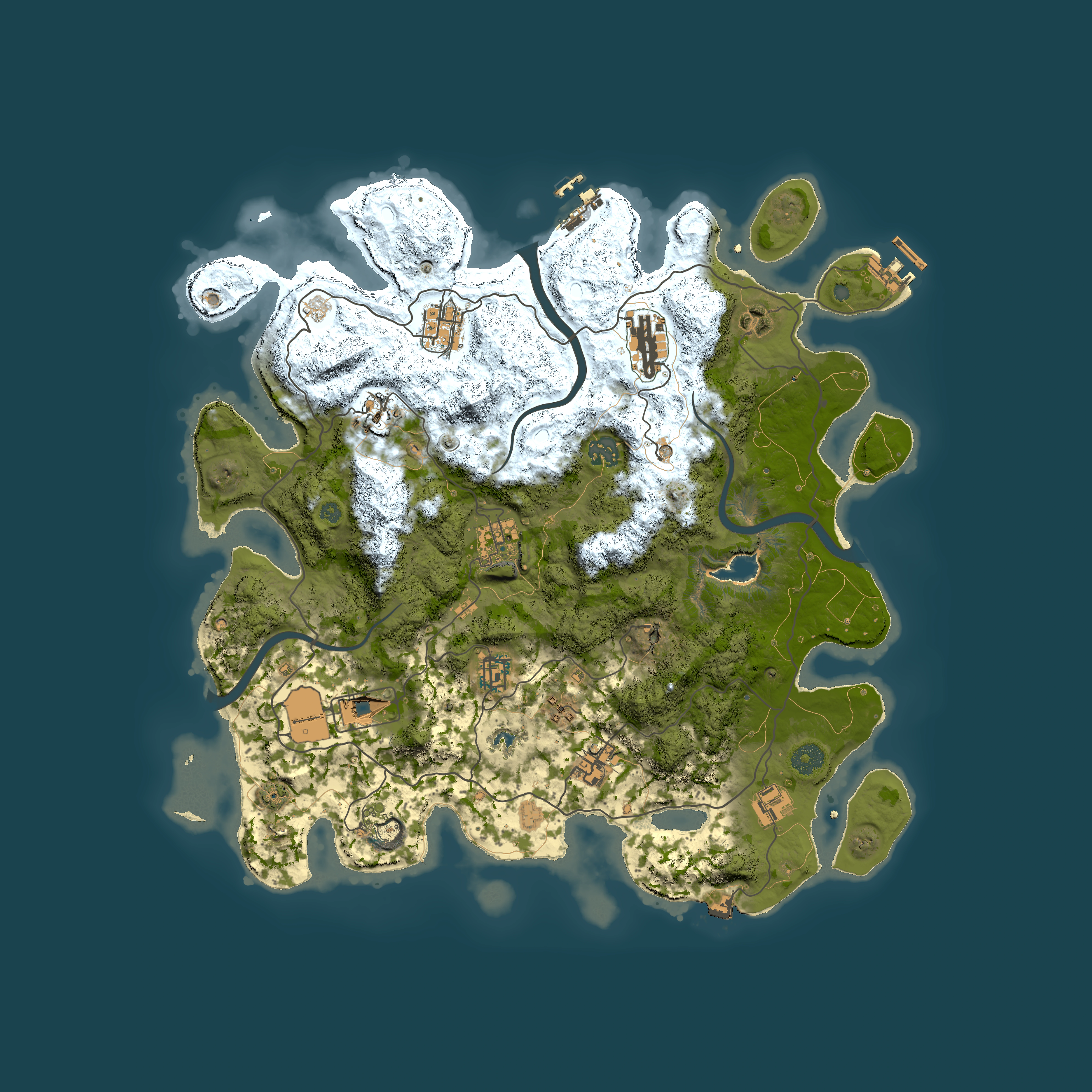 Full top-down render of Rust map seed 1076309759, 4000x4000m