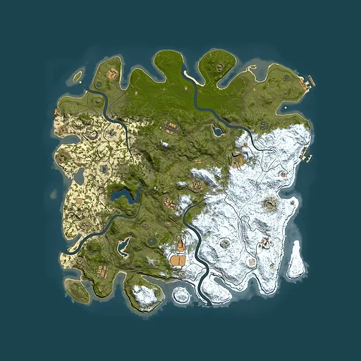 Rust map seed 2040026399, 4950x4950m top-down preview