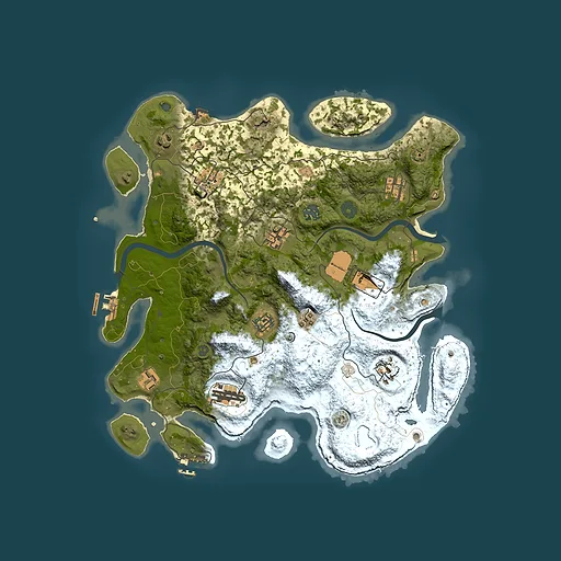 Rust map seed 1011966157, 3850x3850m top-down preview