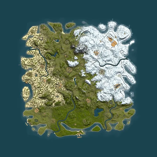 Rust map seed 1818319167, 5700x5700m top-down preview