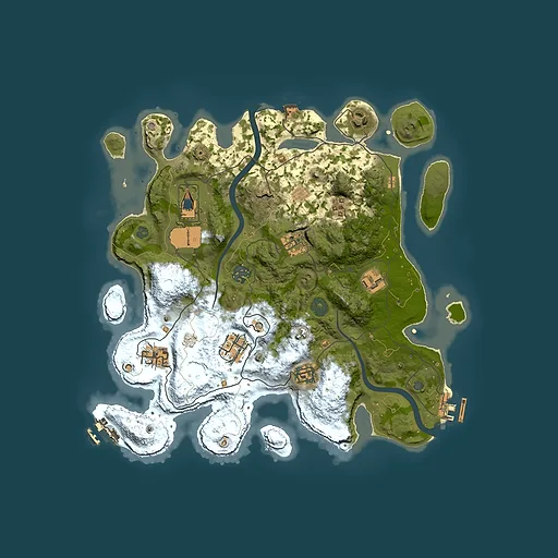 Rust map seed 289522639, 3500x3500m top-down preview
