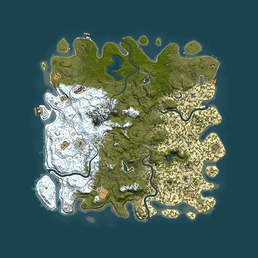 Rust map seed 814879845, 5300x5300m top-down preview