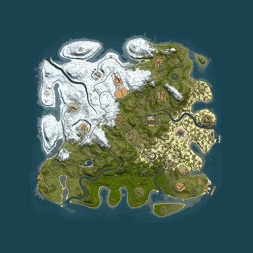 Rust map seed 1302556045, 4200x4200m top-down preview