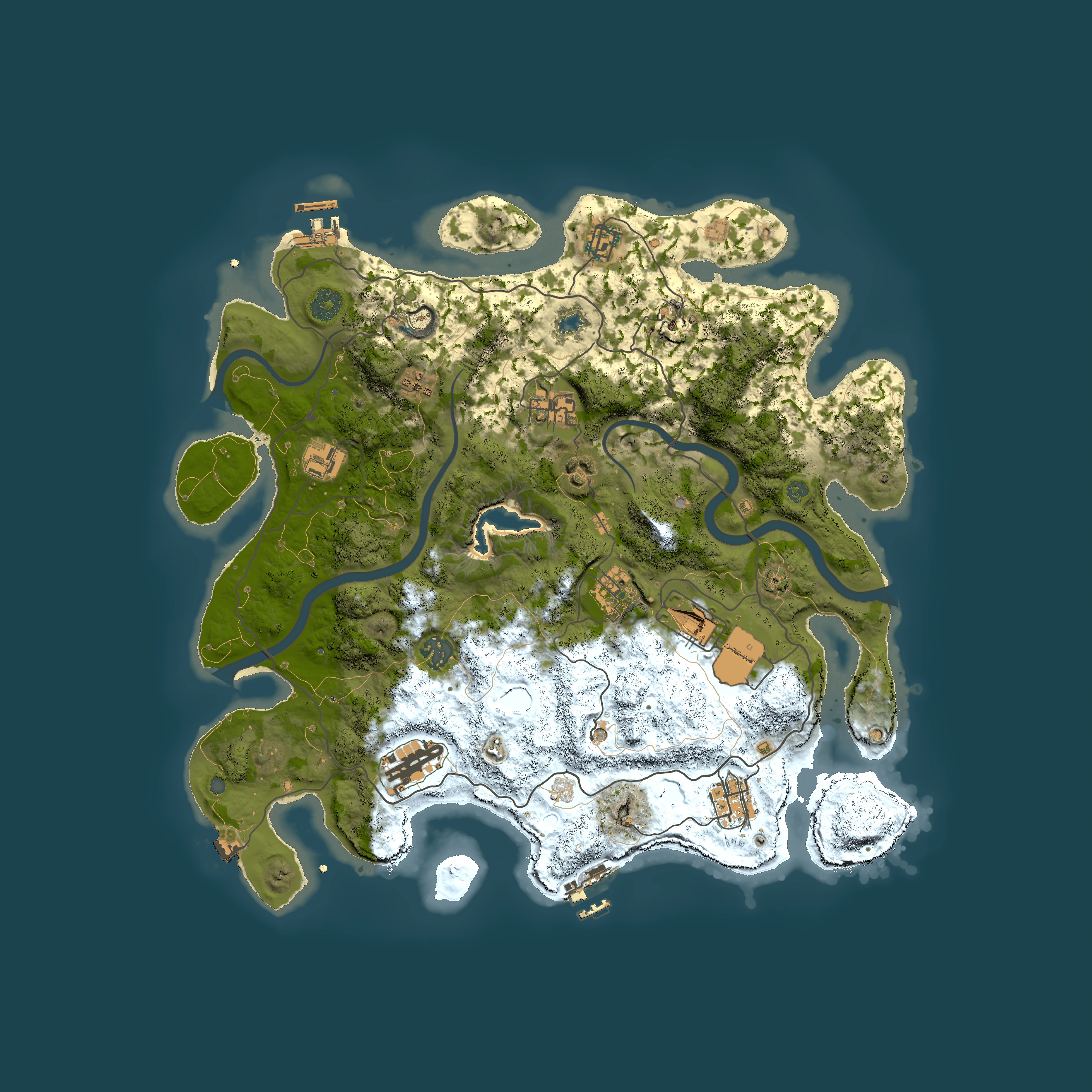 Full top-down render of Rust map seed 170904646, 4000x4000m
