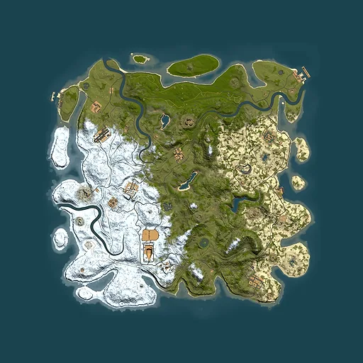 Rust map seed 1850367642, 4650x4650m top-down preview