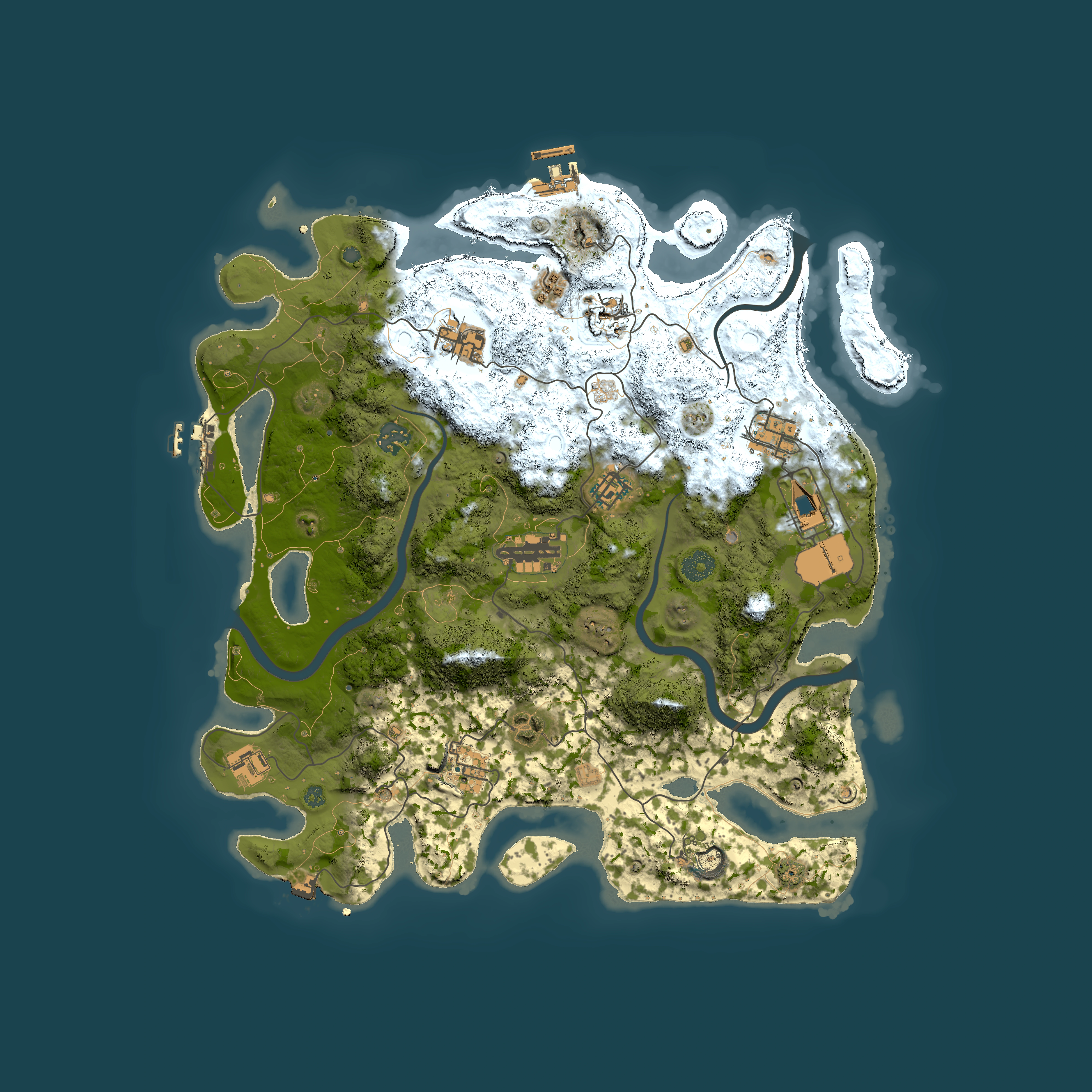 Full top-down render of Rust map seed 552893929, 3900x3900m