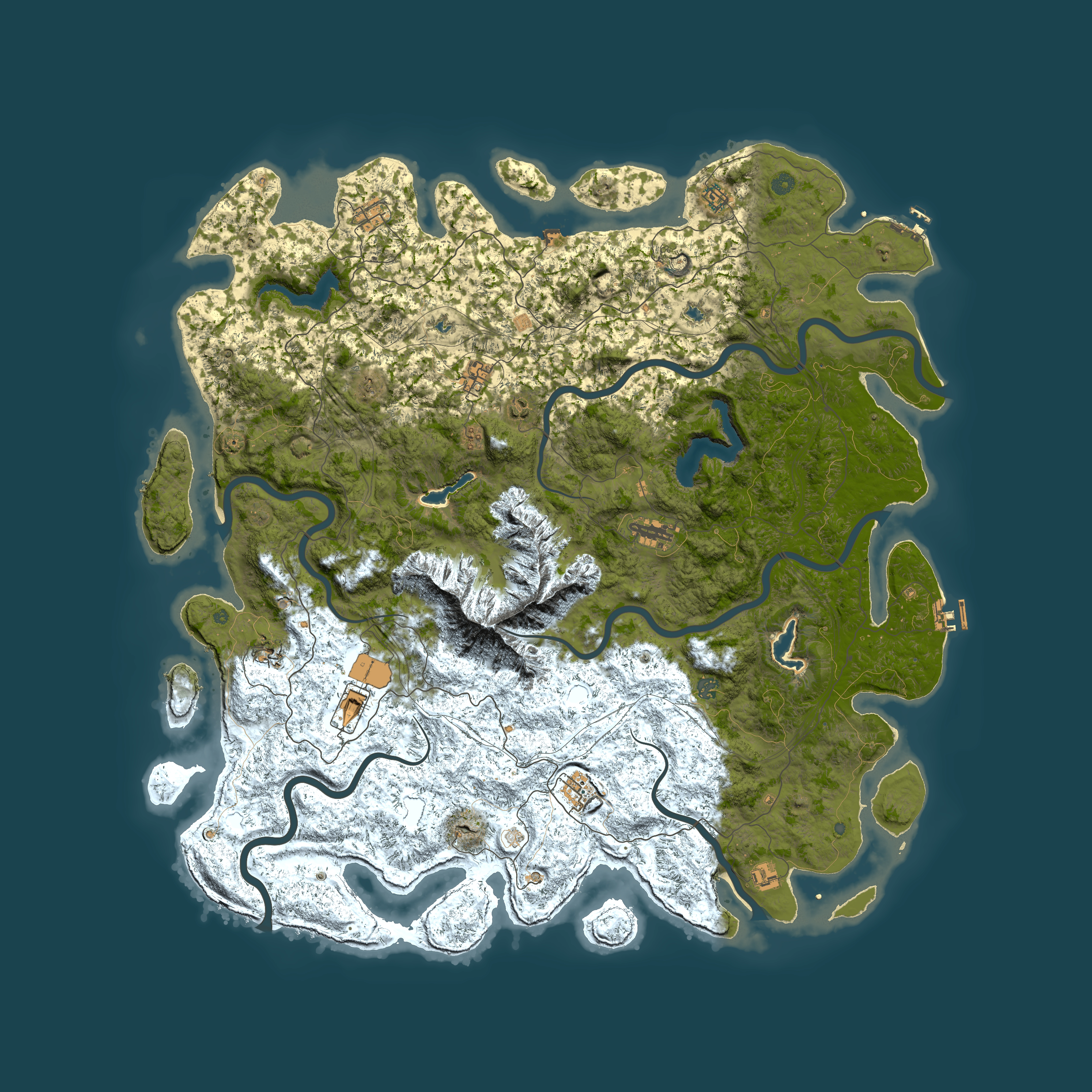 Full top-down render of Rust map seed 2121984800, 5850x5850m