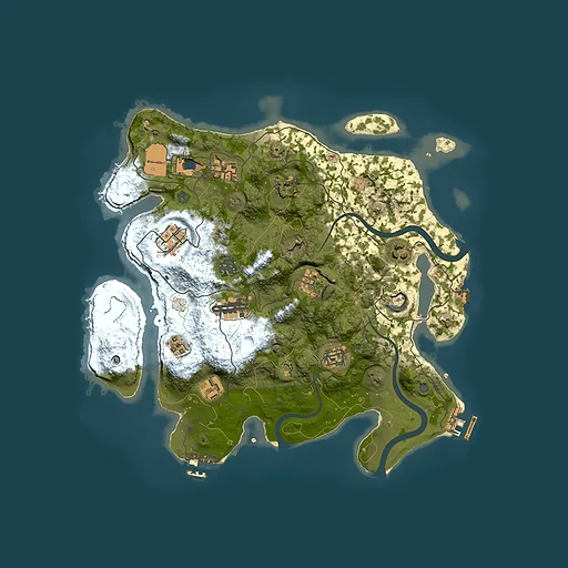 Rust map seed 1808136070, 3500x3500m top-down preview