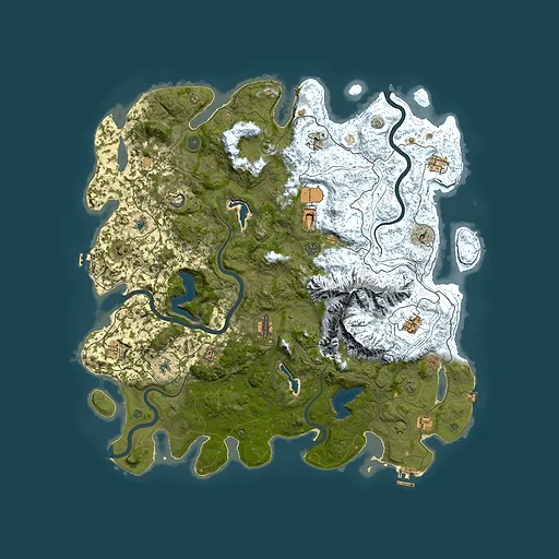 Rust map seed 812155076, 5200x5200m top-down preview