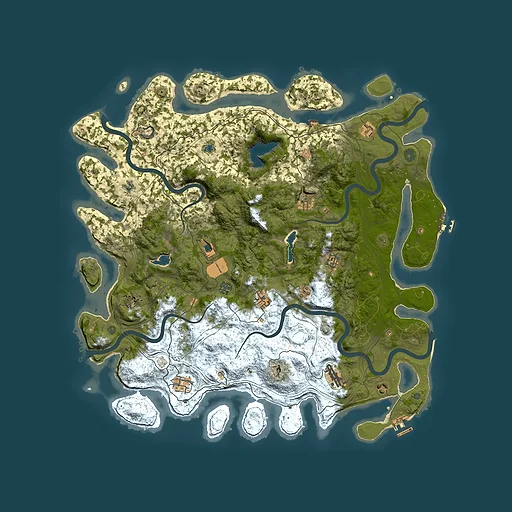 Rust map seed 497696241, 4950x4950m top-down preview