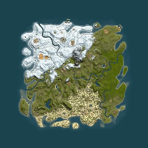 Rust map seed 1164264359, 5450x5450m top-down preview