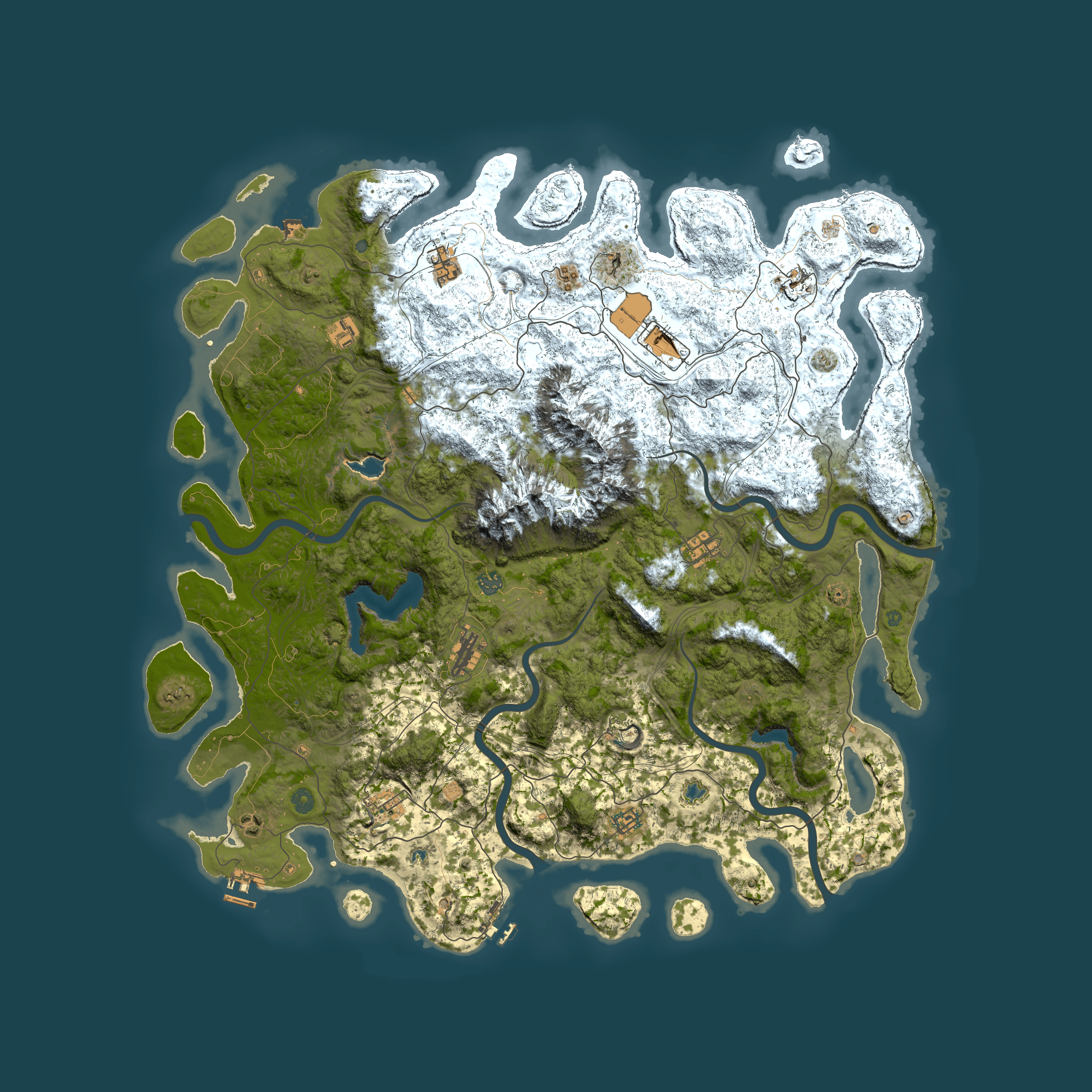Full top-down render of Rust map seed 509200498, 5400x5400m
