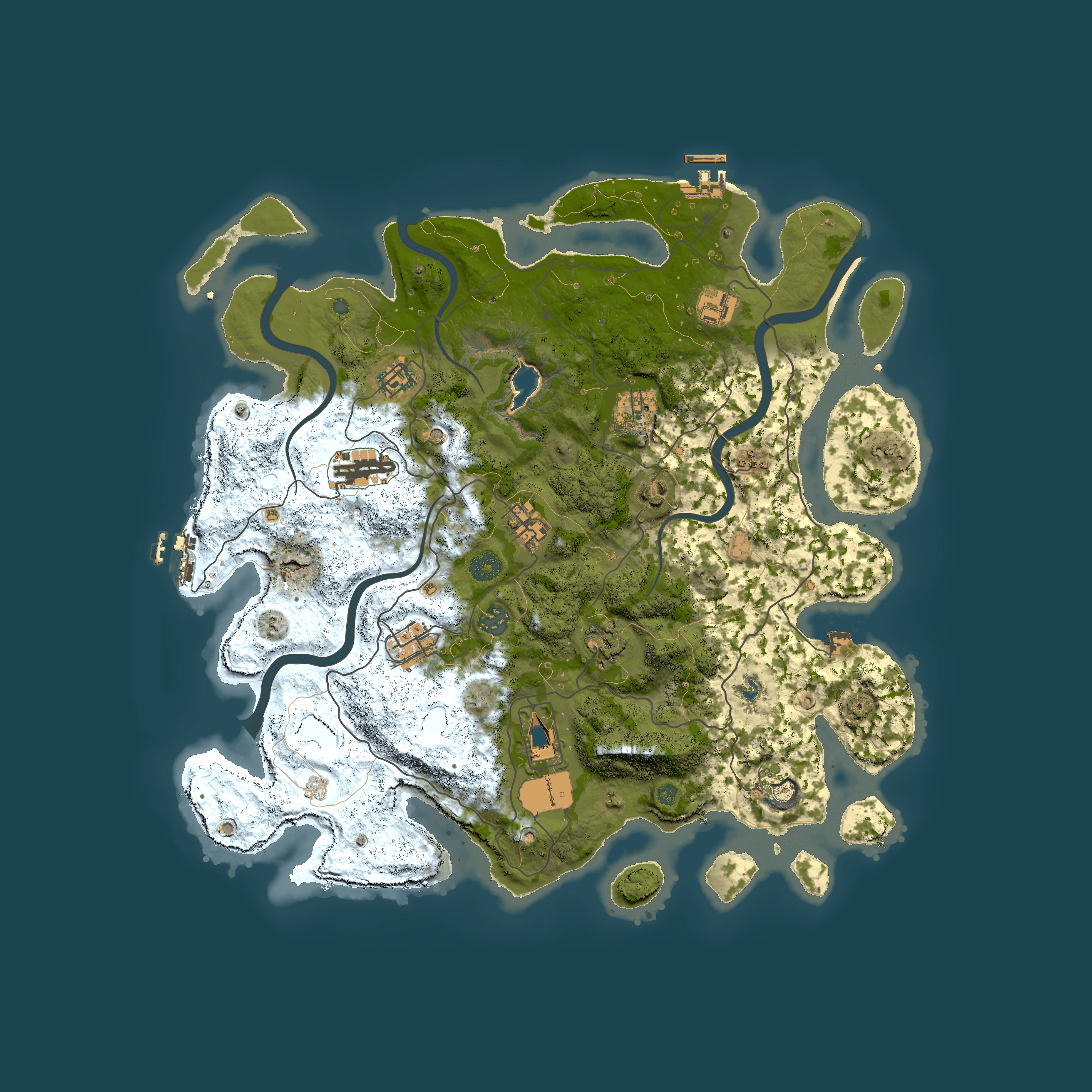 Full top-down render of Rust map seed 1377975529, 4150x4150m