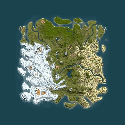 Rust map seed 1876171413, 4950x4950m top-down preview