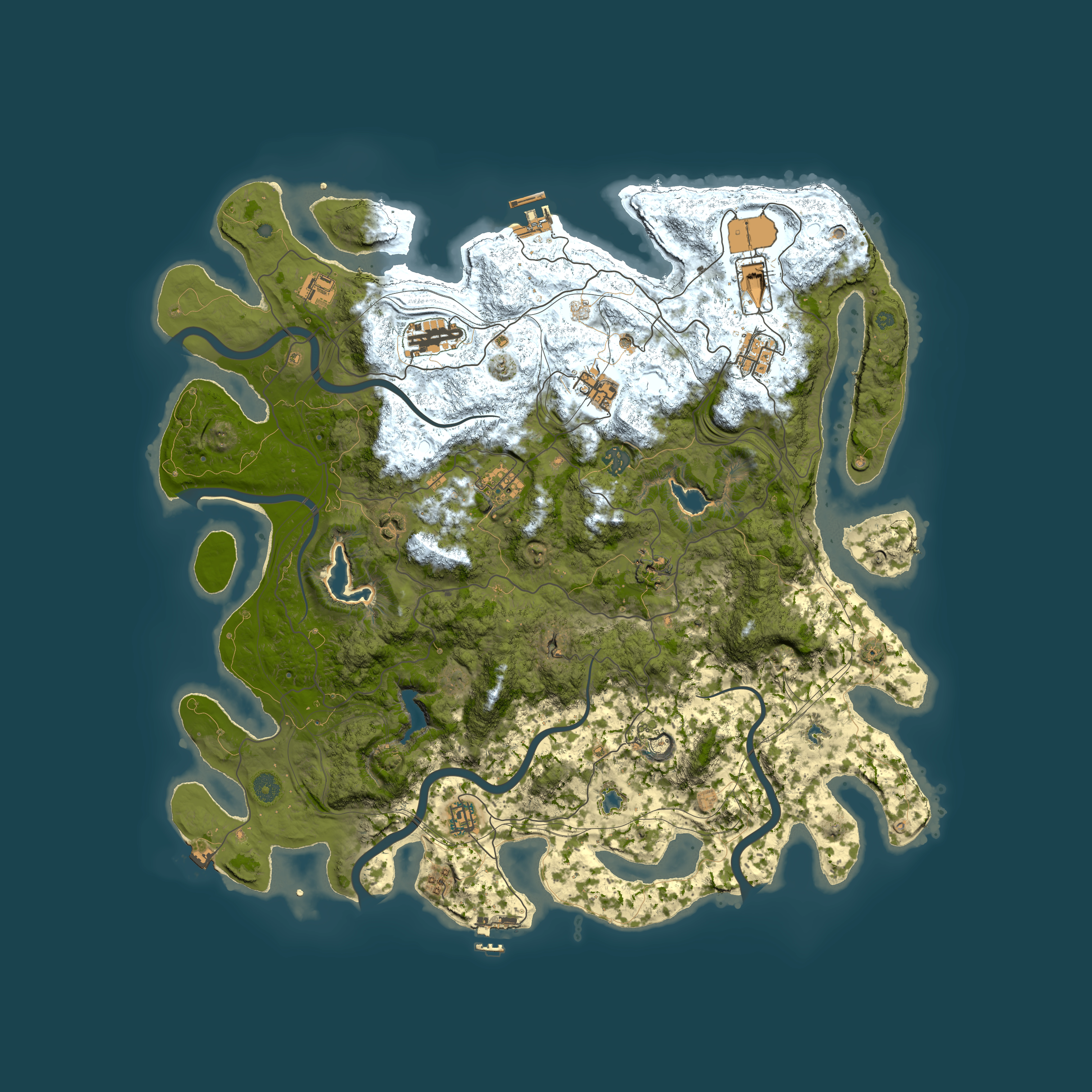 Full top-down render of Rust map seed 1813563412, 4700x4700m