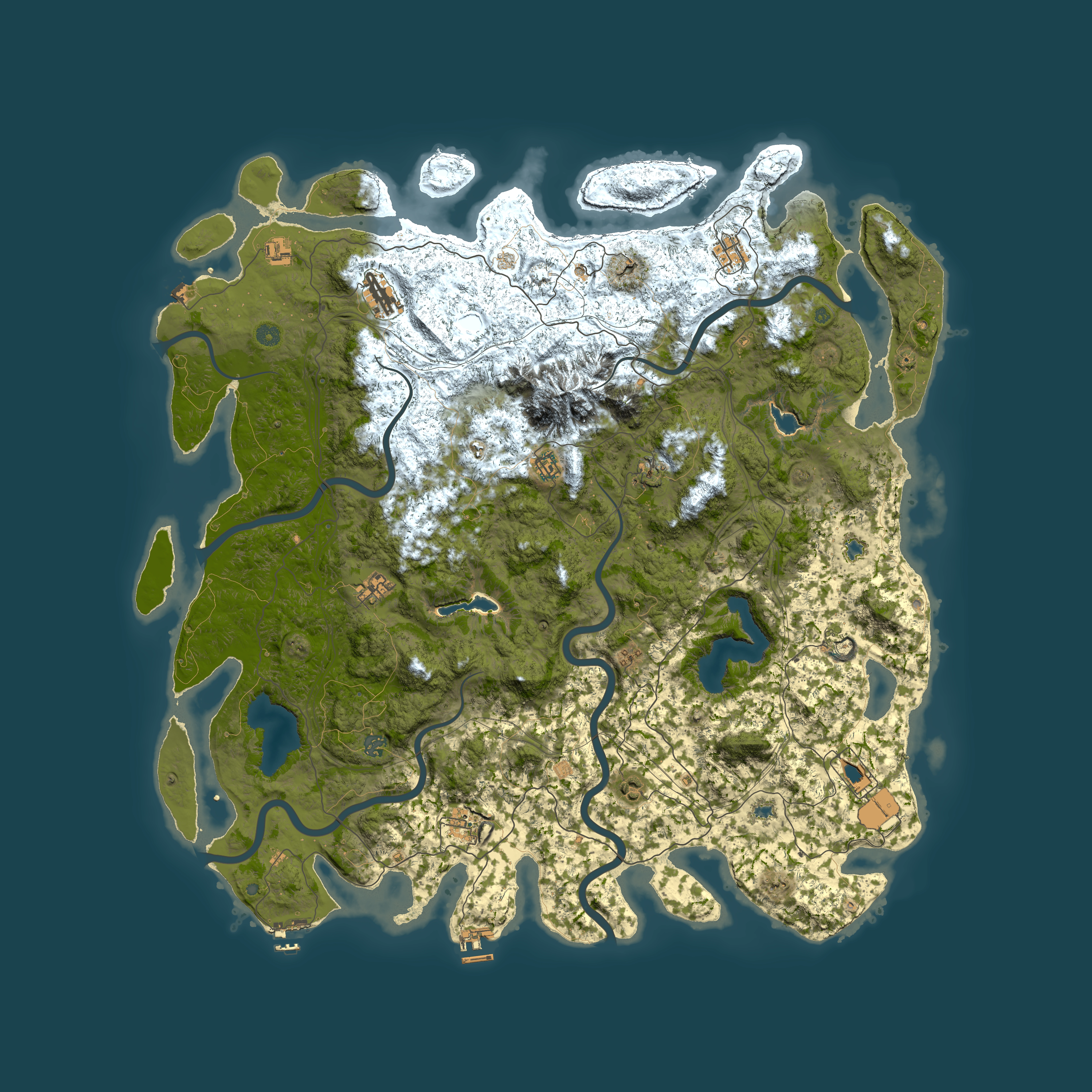 Full top-down render of Rust map seed 375924109, 5600x5600m