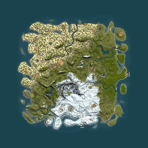 Rust map seed 2001694178, 5400x5400m top-down preview