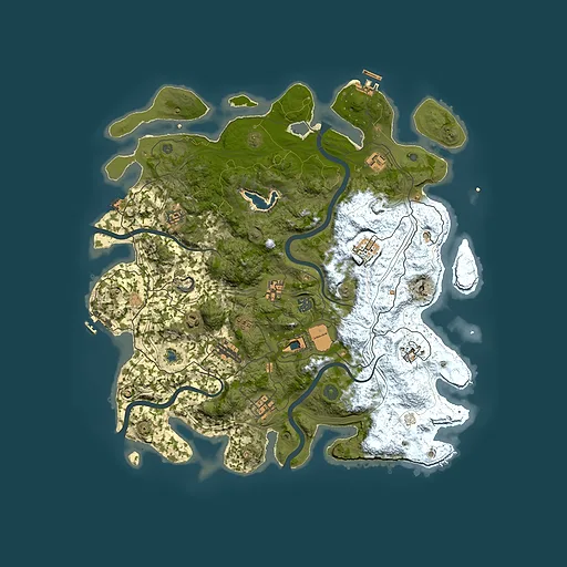 Rust map seed 651167707, 4450x4450m top-down preview
