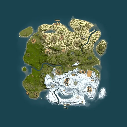Rust map seed 634050410, 3900x3900m top-down preview