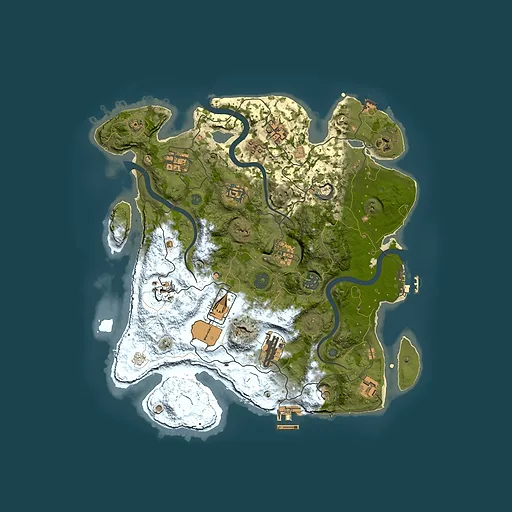 Rust map seed 1832418846, 3600x3600m top-down preview