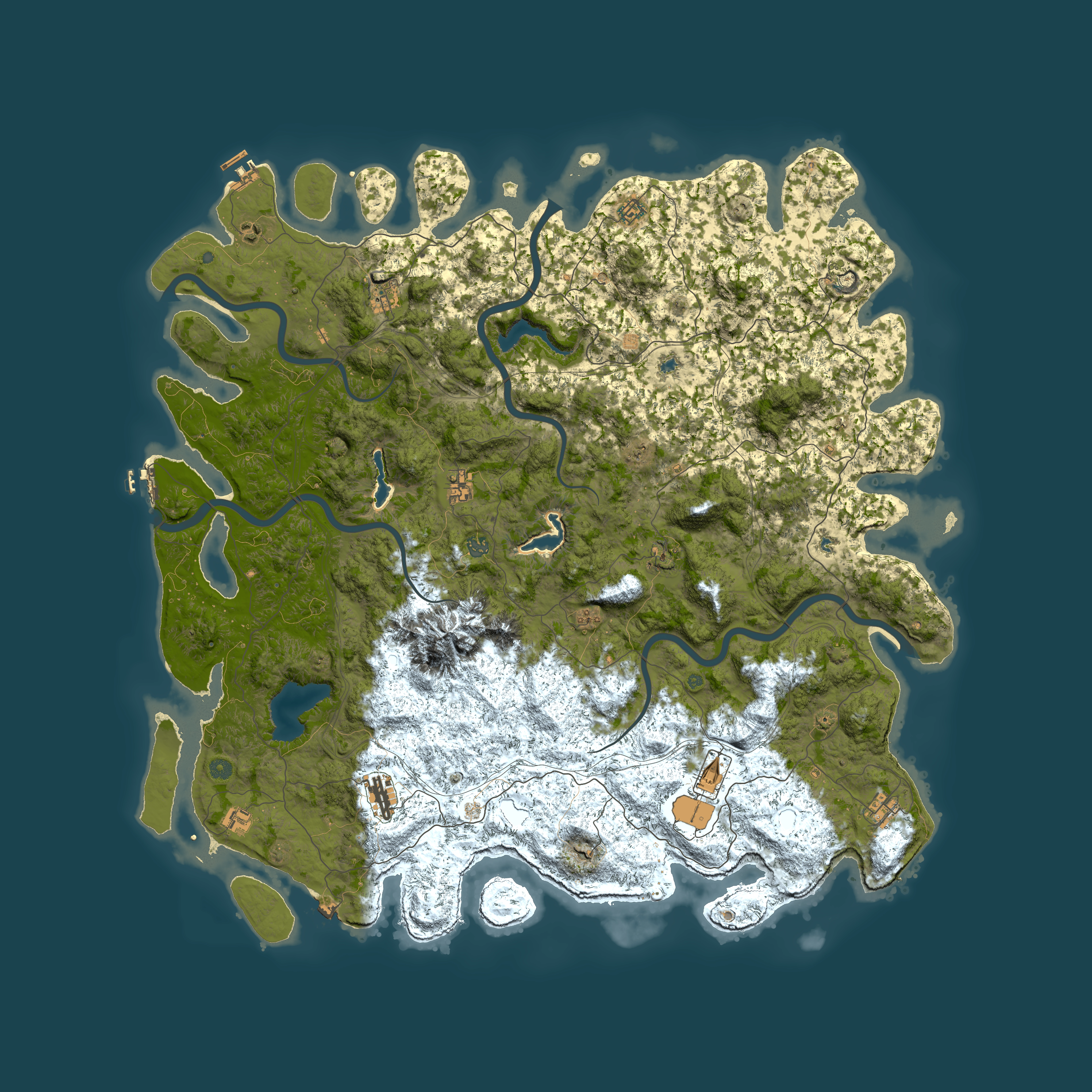 Full top-down render of Rust map seed 442570629, 5900x5900m