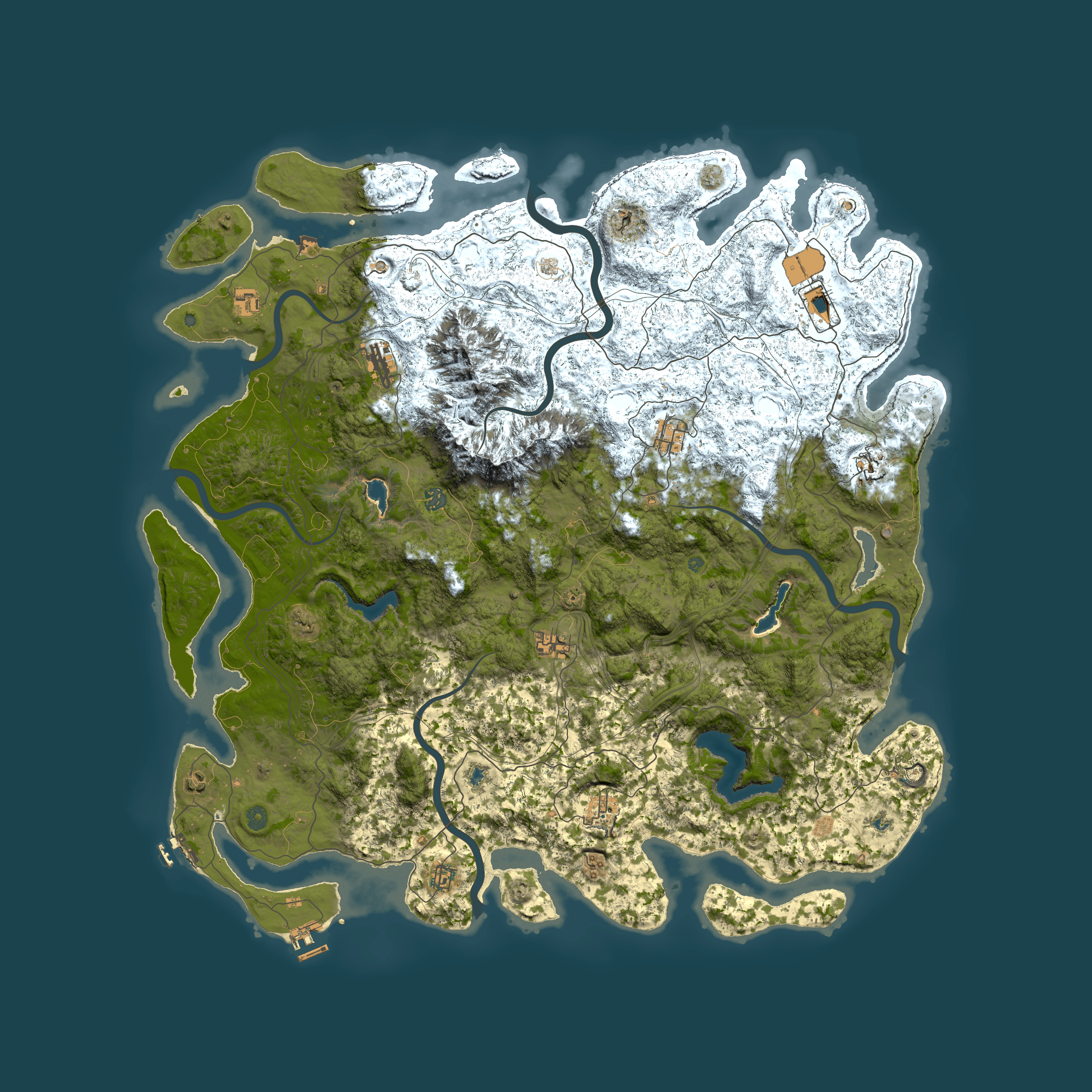 Full top-down render of Rust map seed 1644651121, 5600x5600m