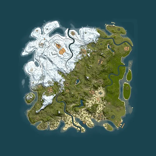 Rust map seed 446325032, 4850x4850m top-down preview
