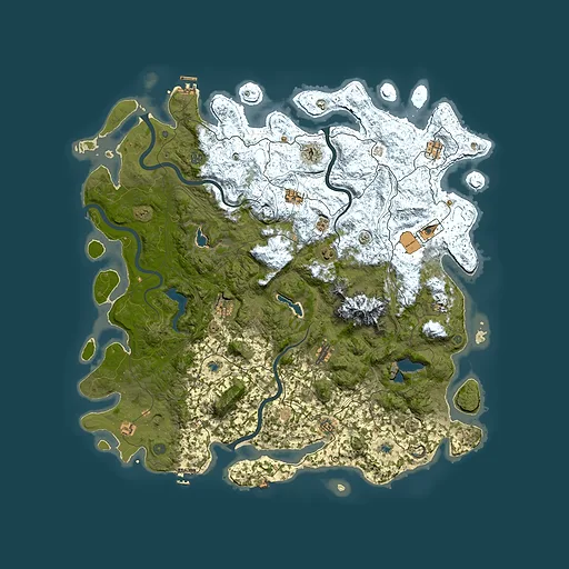 Rust map seed 226691797, 5500x5500m top-down preview