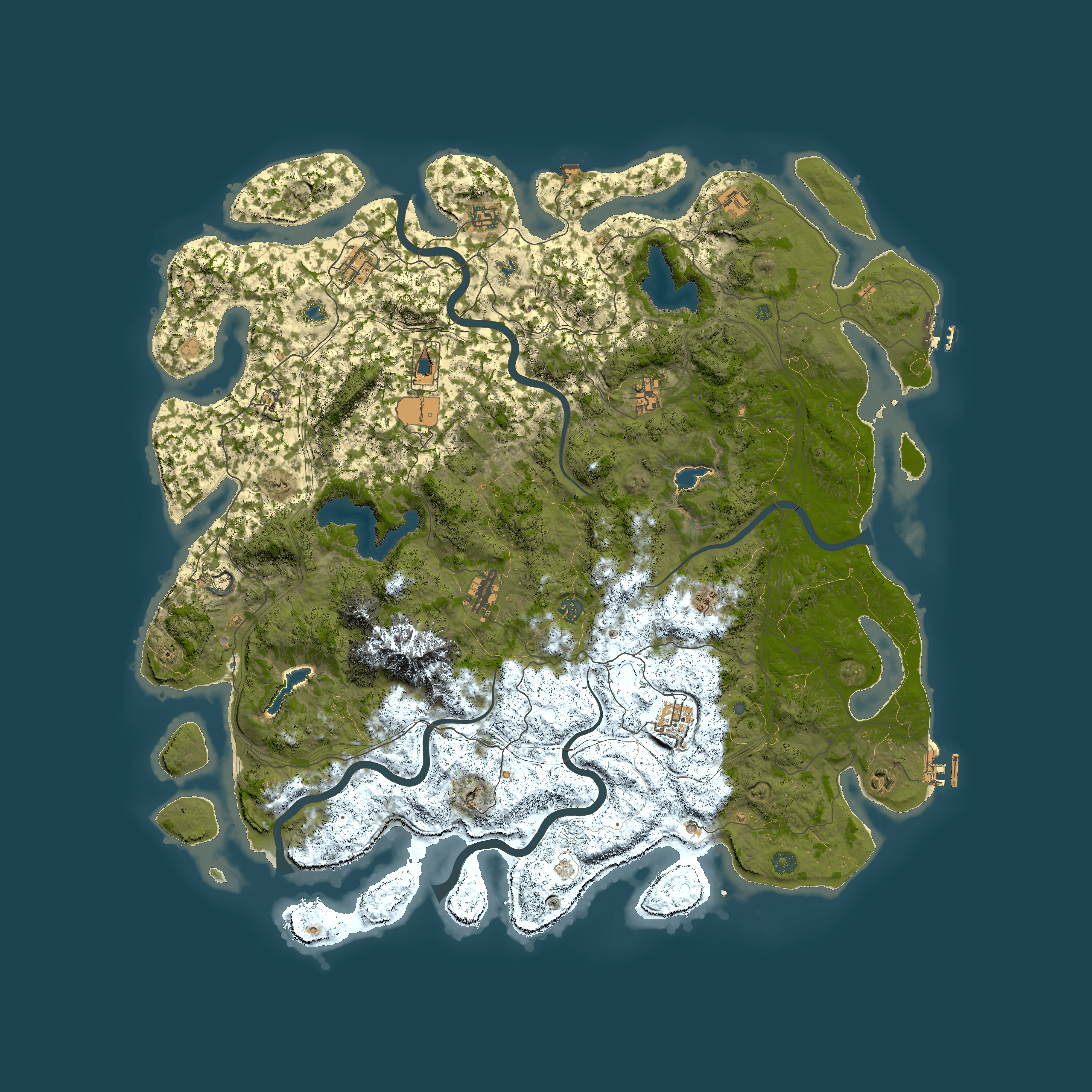 Full top-down render of Rust map seed 1147065164, 5400x5400m