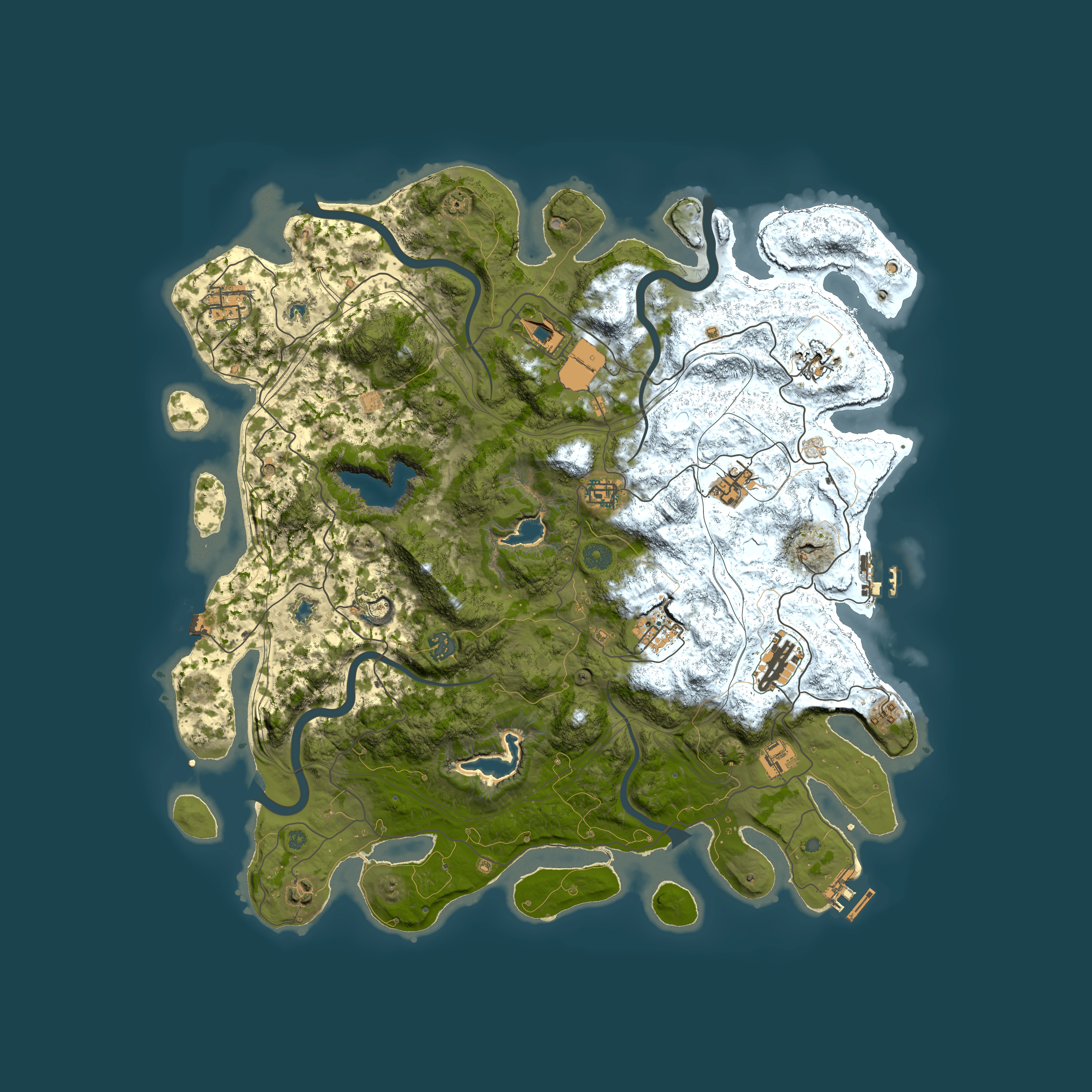 Full top-down render of Rust map seed 44825748, 4500x4500m