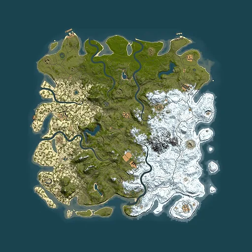 Rust map seed 1774148990, 5550x5550m top-down preview