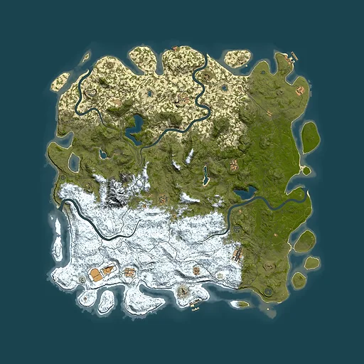 Rust map seed 61627450, 6000x6000m top-down preview