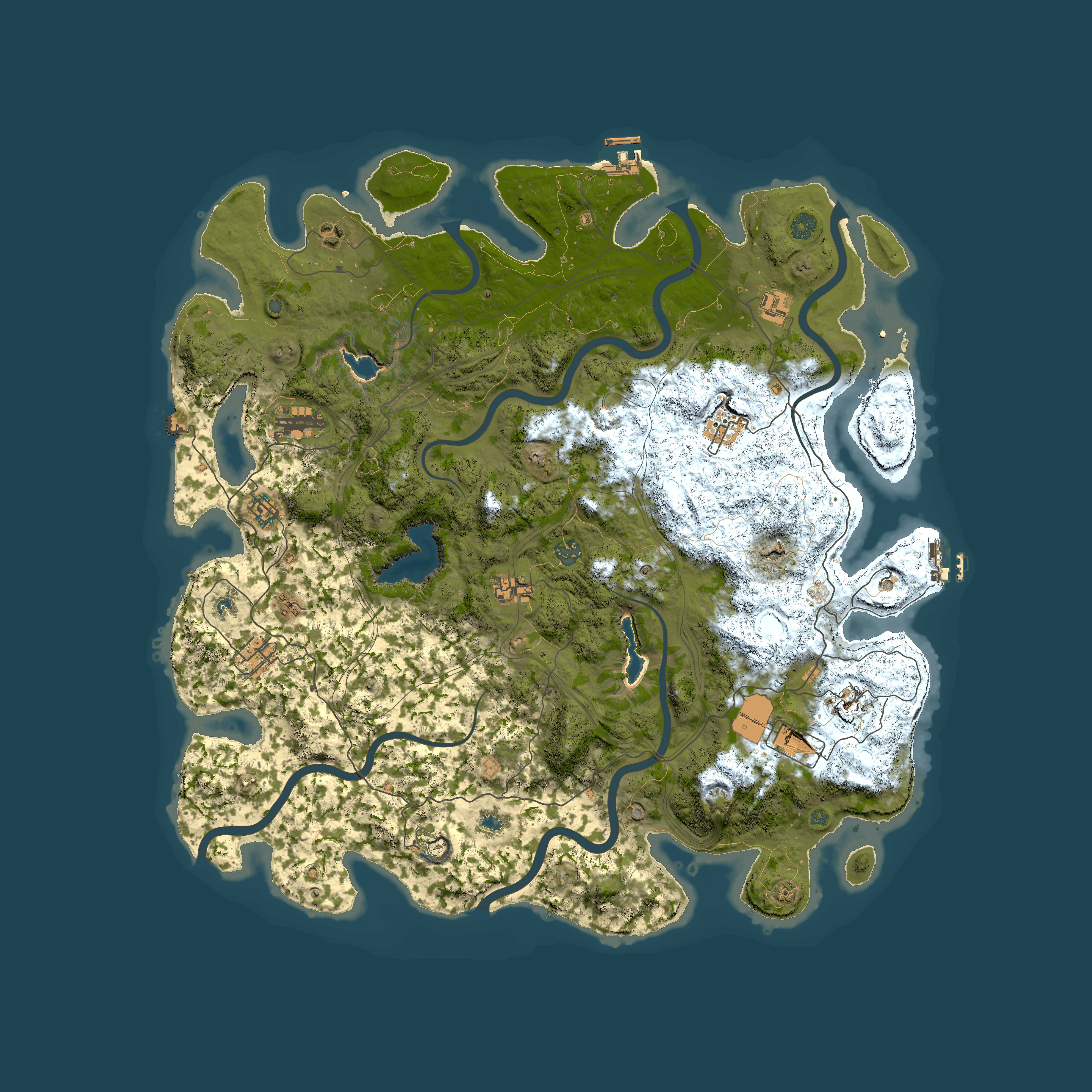 Full top-down render of Rust map seed 1935745738, 4900x4900m